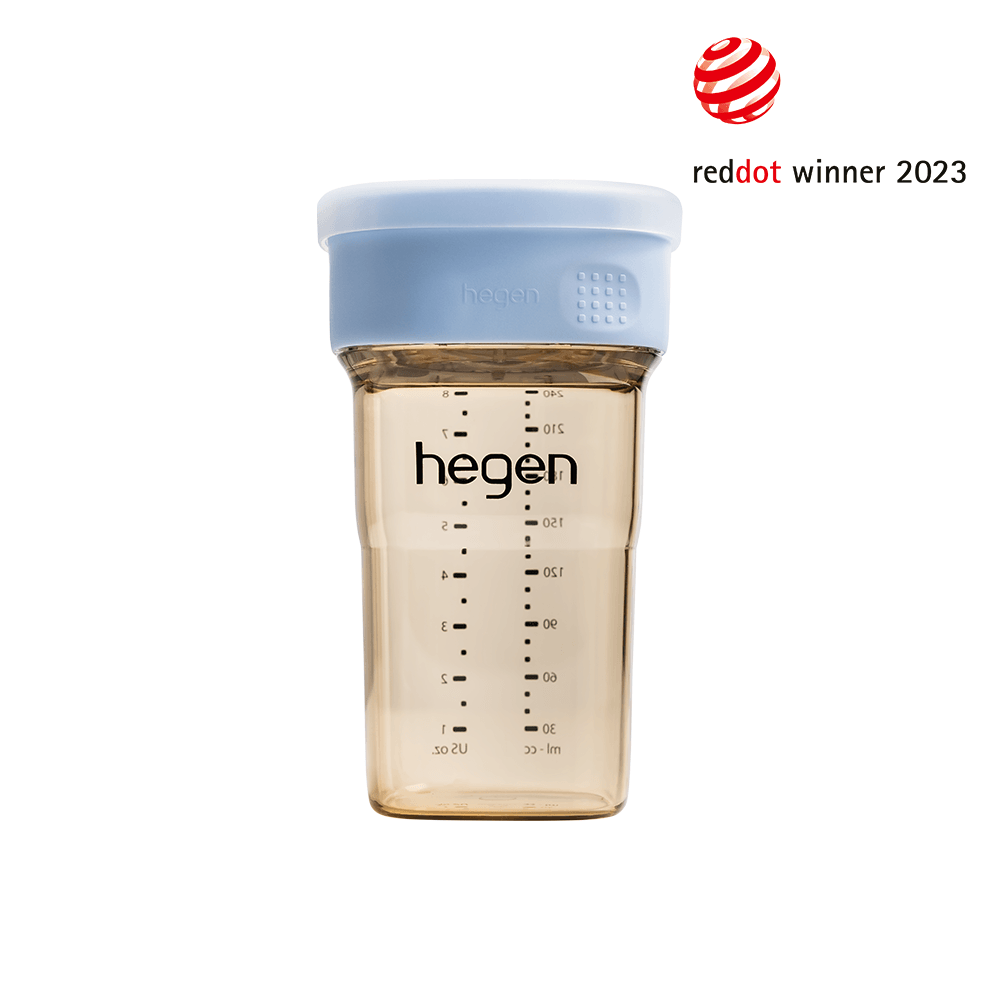 Hegen PCTO 240ml/8oz All-Rounder Cup PPSU in blue color with the brand logo visible on the product.