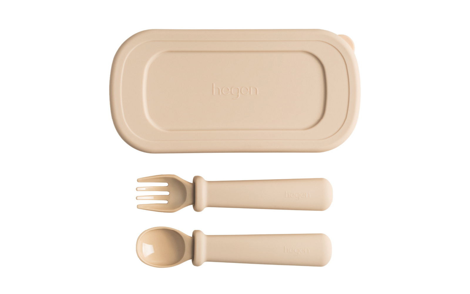 Hegen Multi-stage Fork and Spoon PPSU with Case Taupe