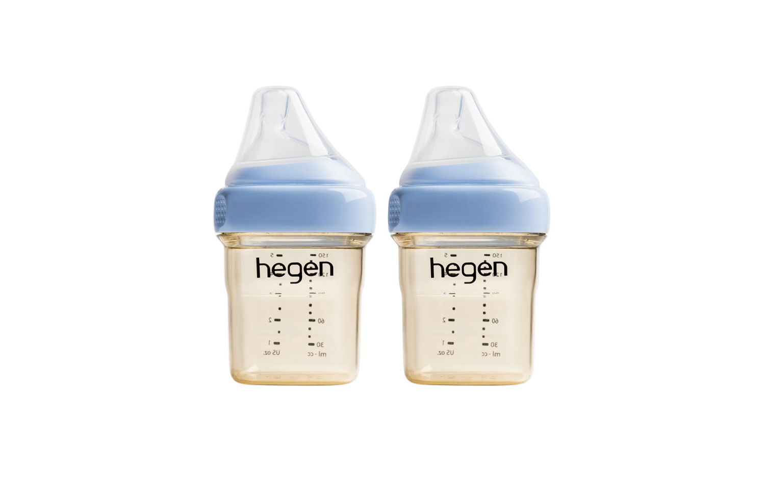 Hegen PCTO™ 150ml/5oz Feeding Bottle PPSU 2-Pack BLUE with 2x Slow Flow Teats (1 to 3 months) - Hegen