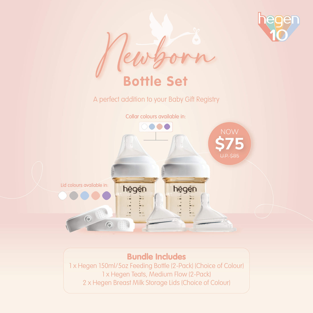 Hegen Newborn Bottle Set