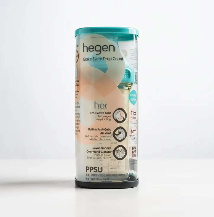 Hegen PCTO™ 330ml/11oz Feeding Bottle PPSU Egg Blue with Fast Flow Teat (6 months and beyond)