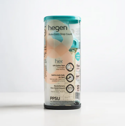 Hegen PCTO™ 330ml/11oz Feeding Bottle PPSU Egg Blue with Fast Flow Teat (6 months and beyond)