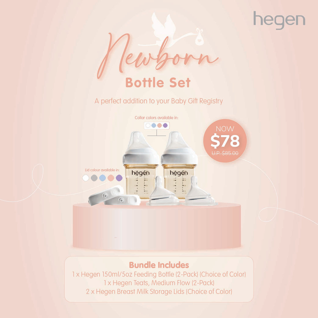 Hegen Newborn Bottle Set
