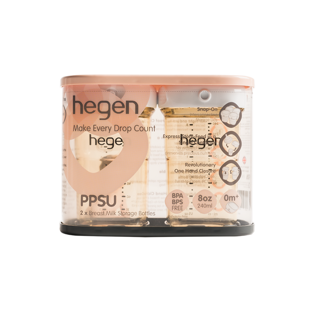 Hegen PCTO™ 240ml/8oz Breast Milk Storage PPSU, 2-Pack