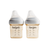 Two Hegen PCTO 150ml/5oz feeding bottles with slow flow teats, against a white background.