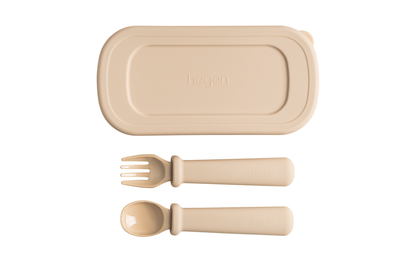 Hegen Multi-stage Fork and Spoon PPSU with Case Taupe