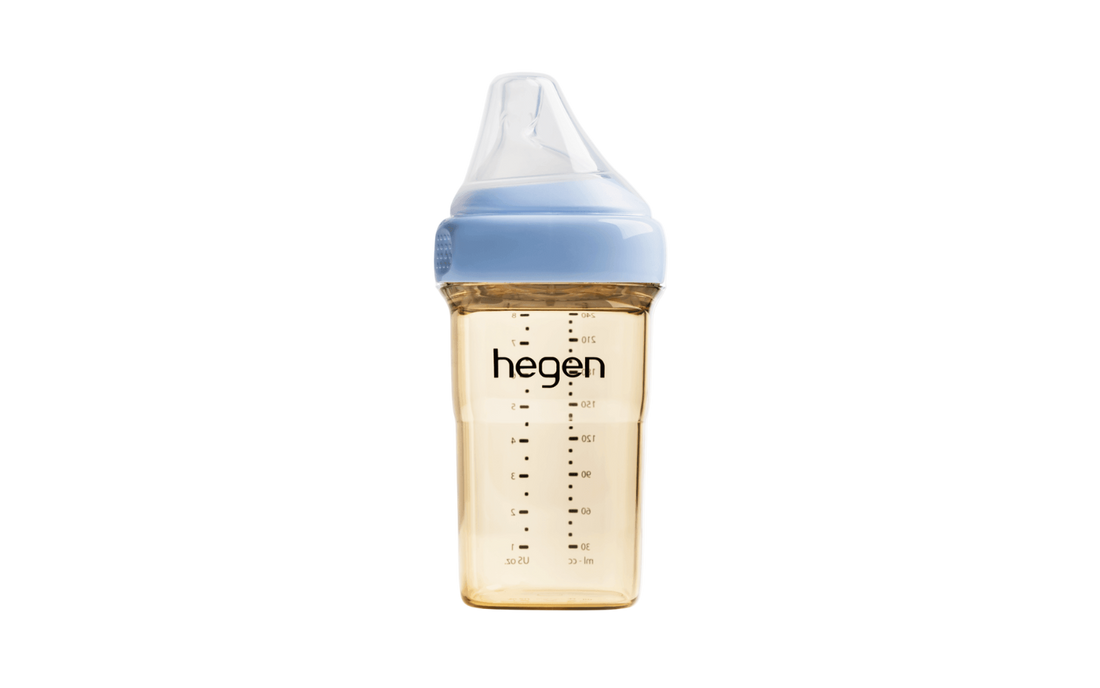 Hegen PCTO™ 240ml/8oz Feeding Bottle PPSU BLUE with Medium Flow Teat (3 to 6 months) - Hegen