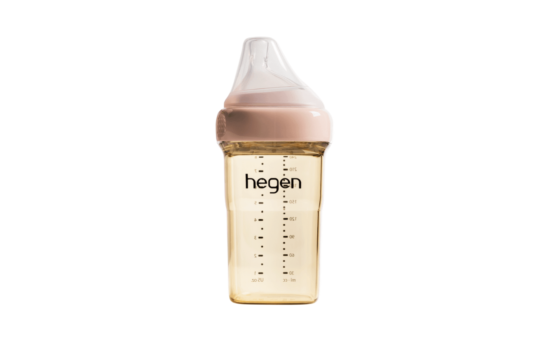 Hegen PCTO™ 240ml/8oz Feeding Bottle PPSU PINK with Medium Flow Teat (3 to 6 months) - Hegen
