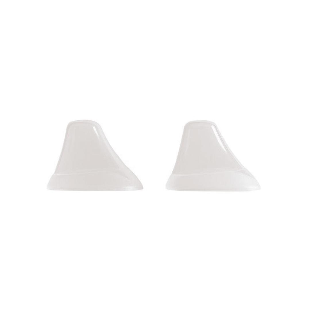 Two transparent silicone covers for baby bottles