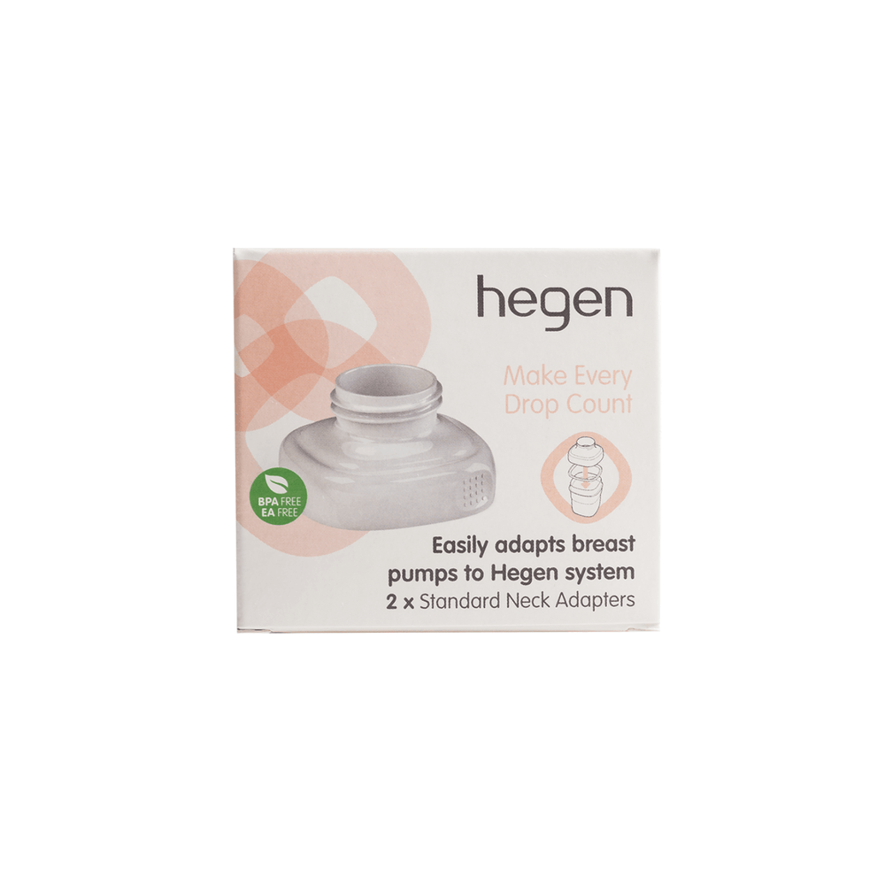 Two Hegen PCTO Standard Neck Adapters, with a standard neck connection, against a white background.