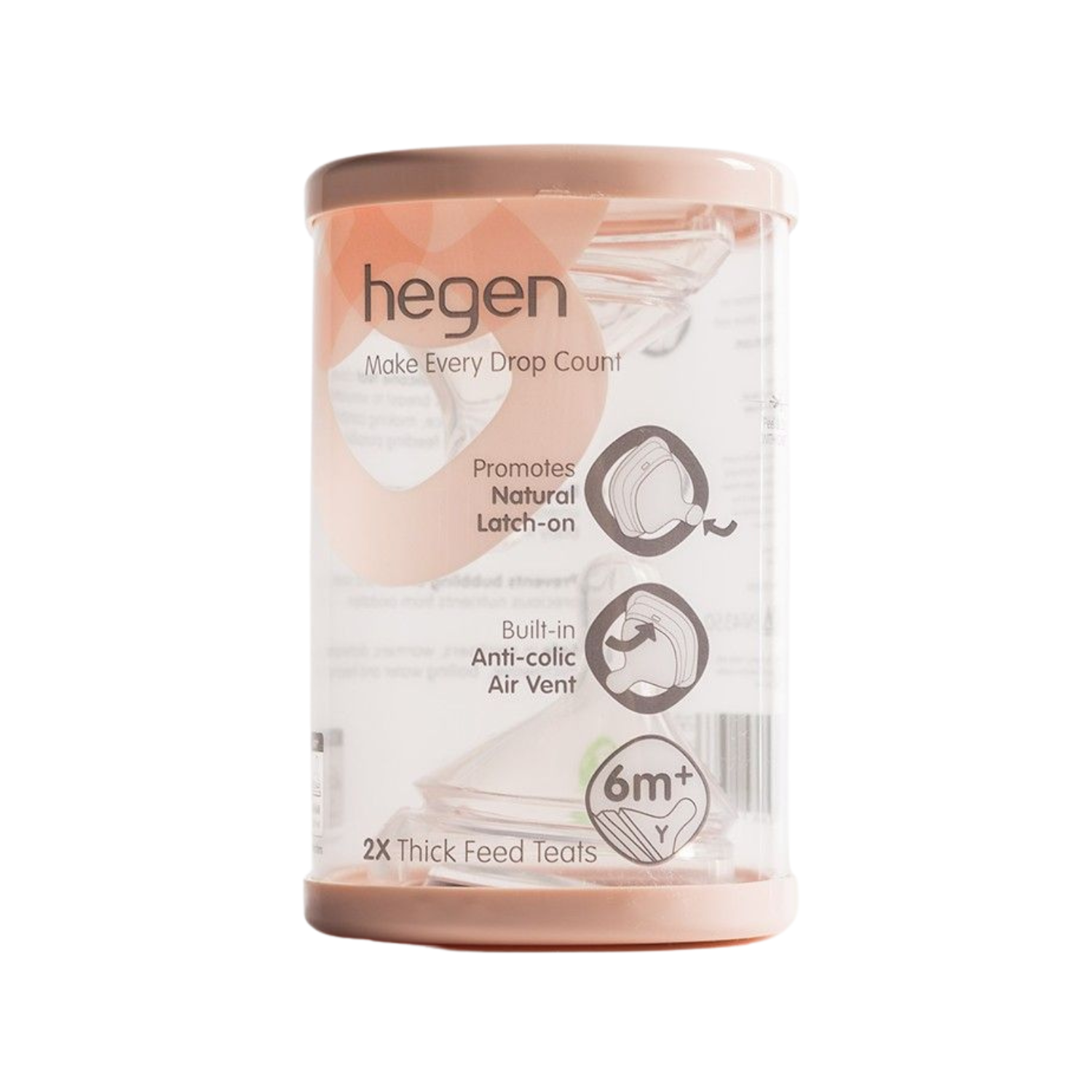 Hegen Teat Thick Feed, 2-Pack (for thickened liquids)