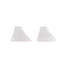 Two transparent silicone covers for baby bottles