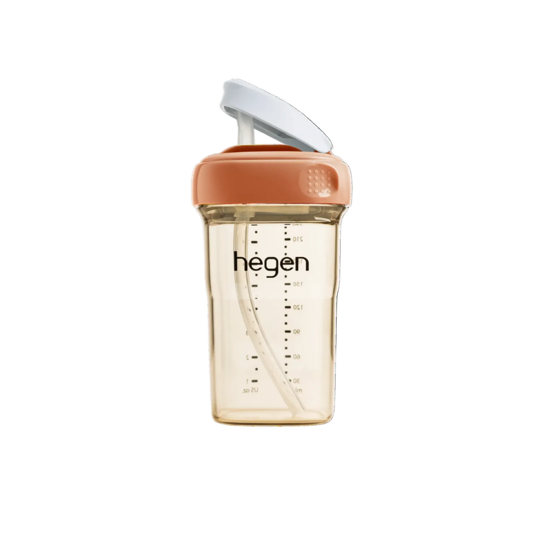 Hegen PCTO™ 240ml/8oz Straw Cup PPSU Auburn (Slow Flow)