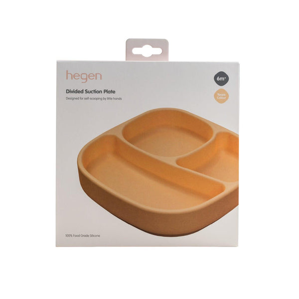 Divided Suction Plate Silicone Taupe