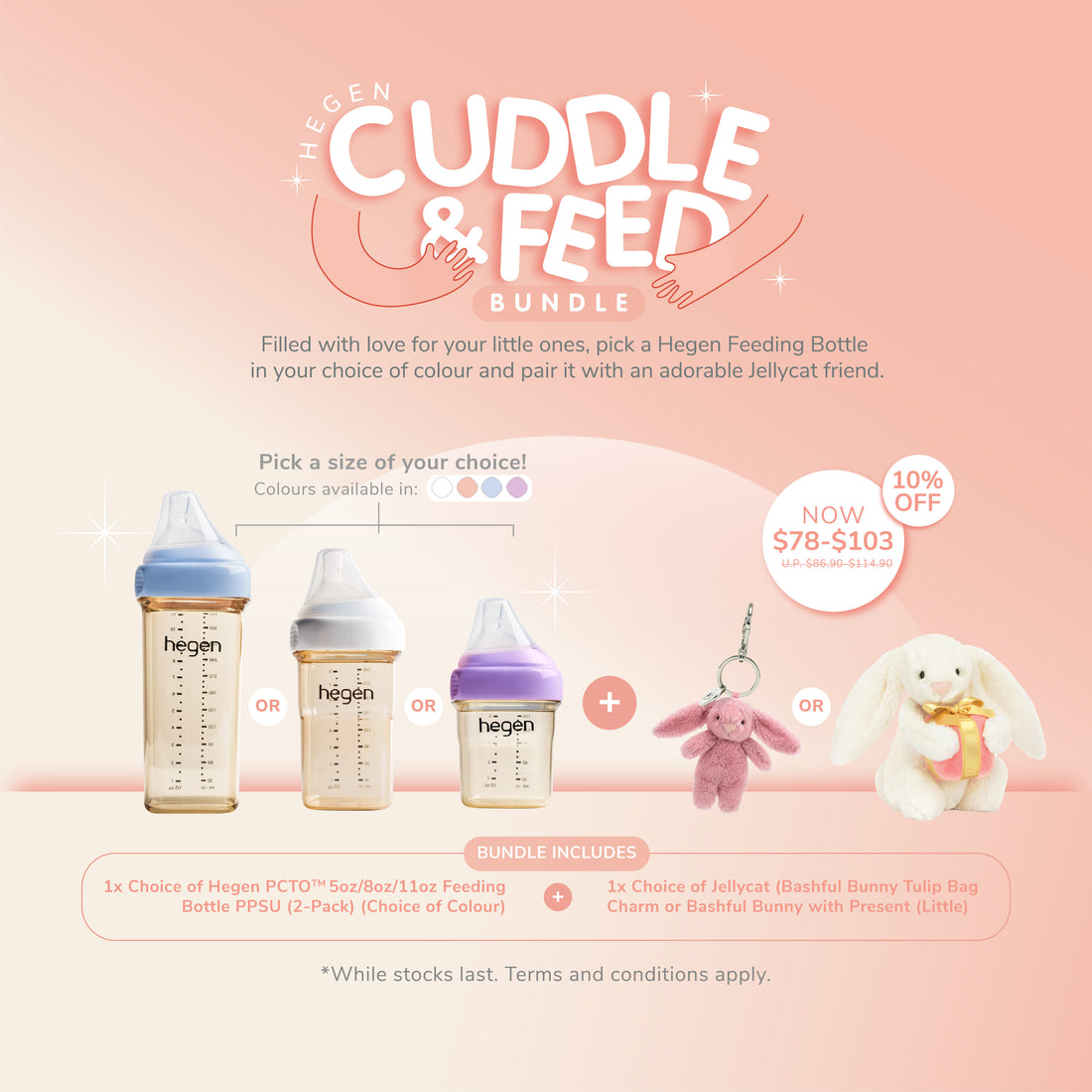 Hegen Cuddle &amp; Feed Bundle (ft. Jelly cat)
